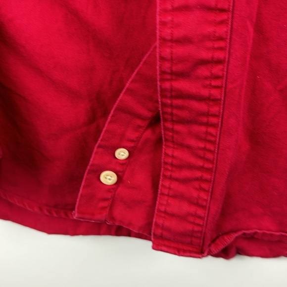 CHAPS RL Red 100% cotton long sleeves EUC button down extra buttons XXL - Picture 5 of 8